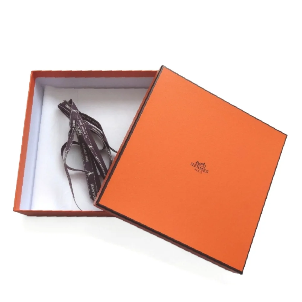 HERMES Authentic Orange Gift Box with Ribbon - Picture 8 of 8